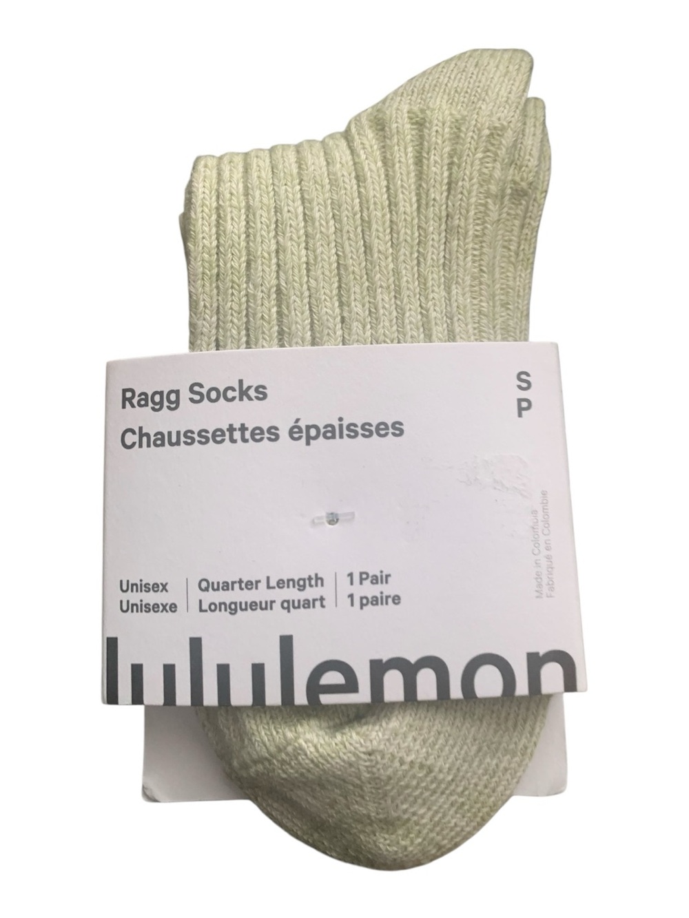NWT Lululemon quarter length ragg socks Size S